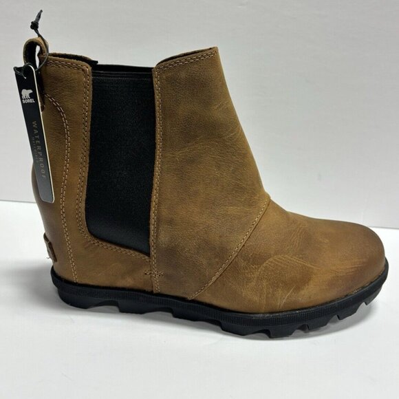 Sorel Women's Joan Of Arctic Wedge II, Brown Chelsea Boots, Size